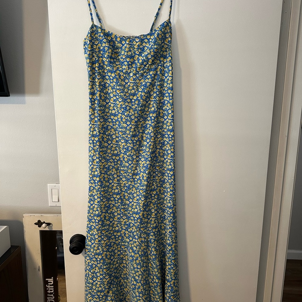 Emory Park Blue and Yellow Floral Dress